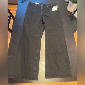NWT Men’s Black Wide-Leg, Loose Fit, High Waisted Jeans